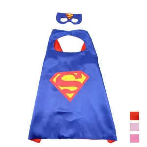 Superman Cape Mask Set Costume Cloak for Children