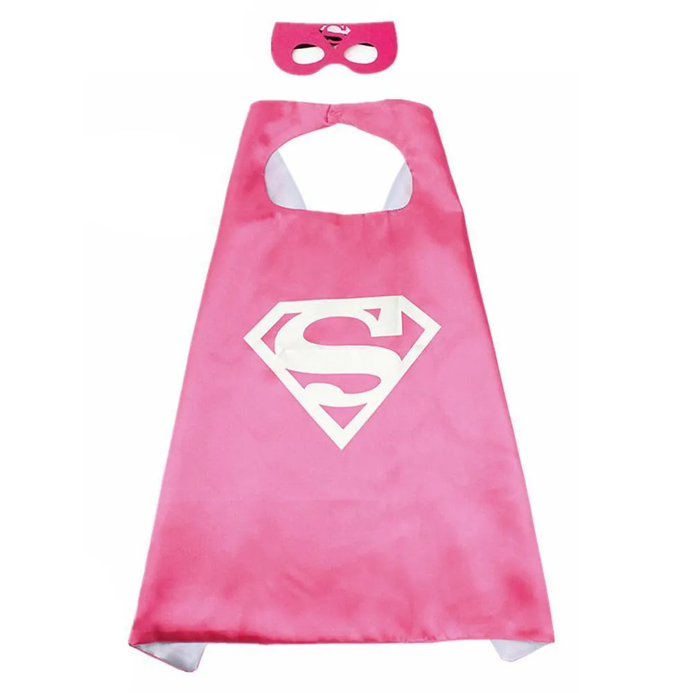 Superman Cape Mask Set Costume Cloak for Children