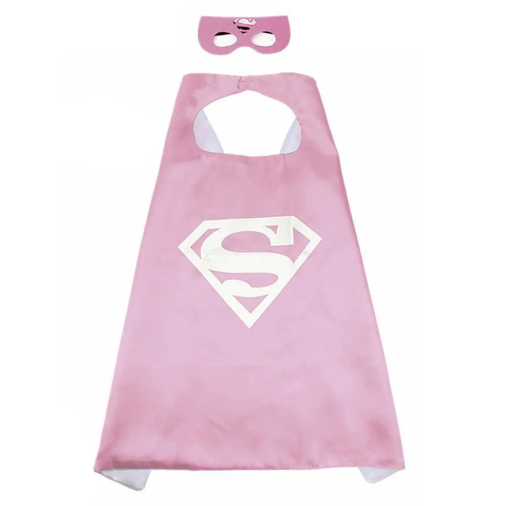 Superman Cape Mask Set Costume Cloak for Children