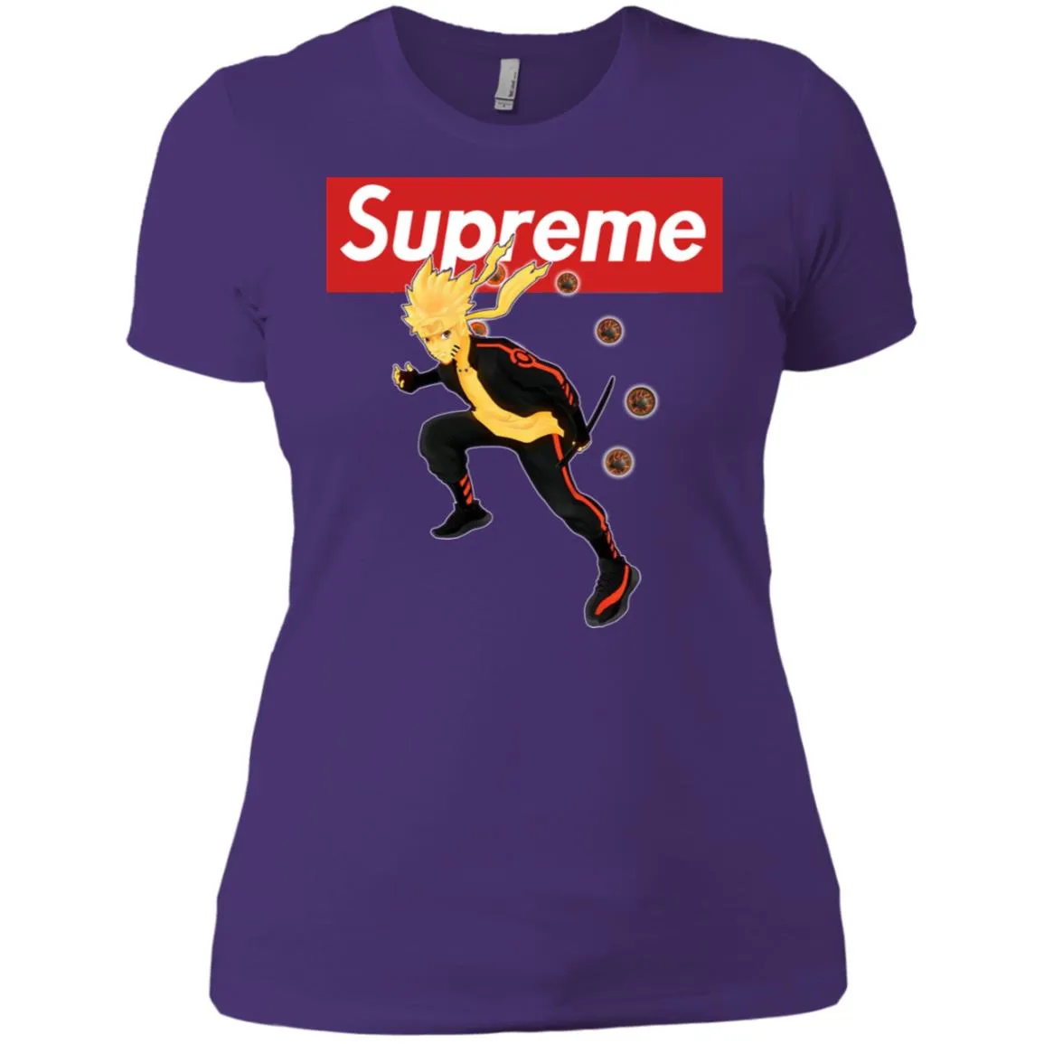 Supreme Naruto T-shirt Women Cotton T-Shirt