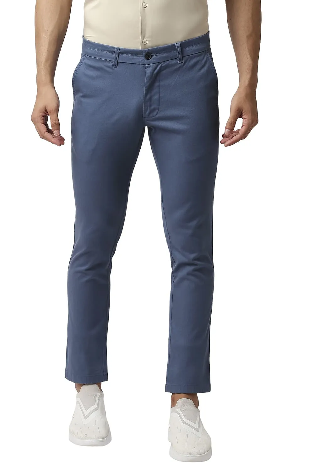 Tapered Fit Cotton Stretch Trousers