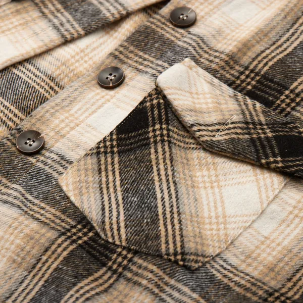 TEEK - Plaid Cardigan Shirt Jacket