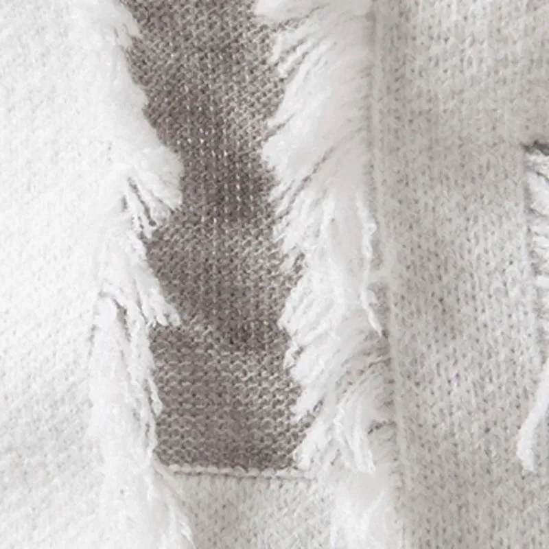 Texture Frayed Sweater