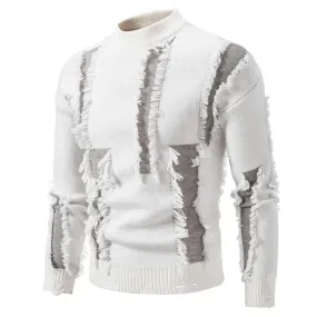 Texture Frayed Sweater