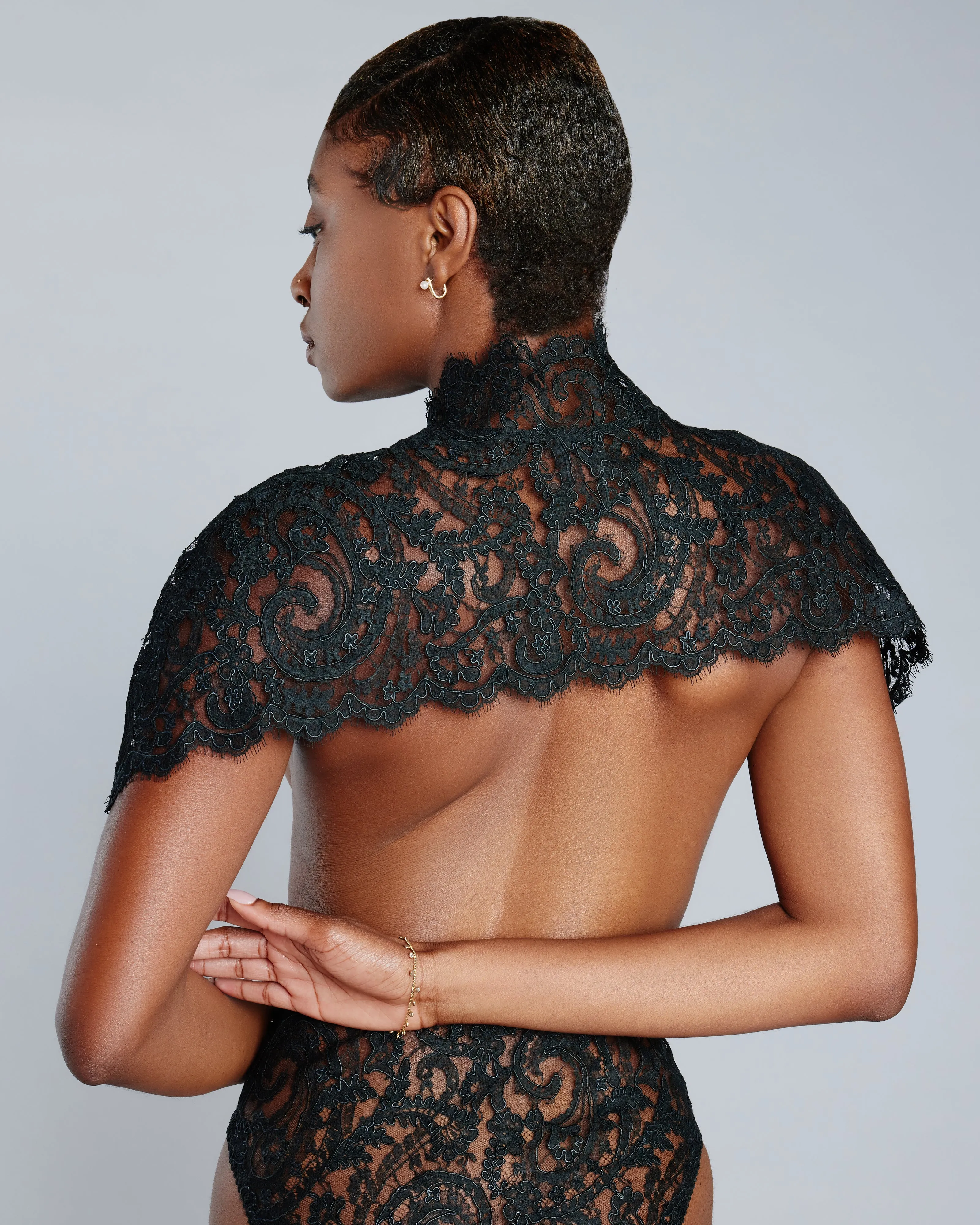 Thalia Corded Lace Capelet