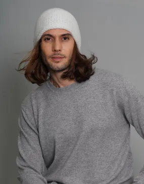 The Cashmere Beanie in Ice Mist