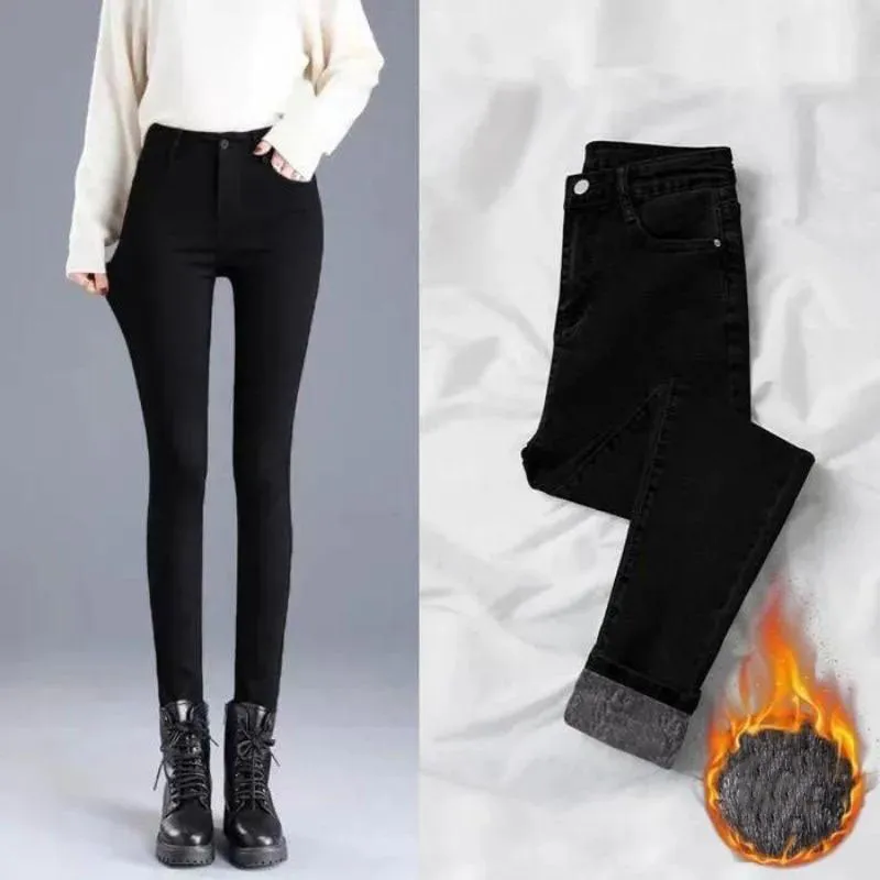 Thermal Fleece Denim Jeggings