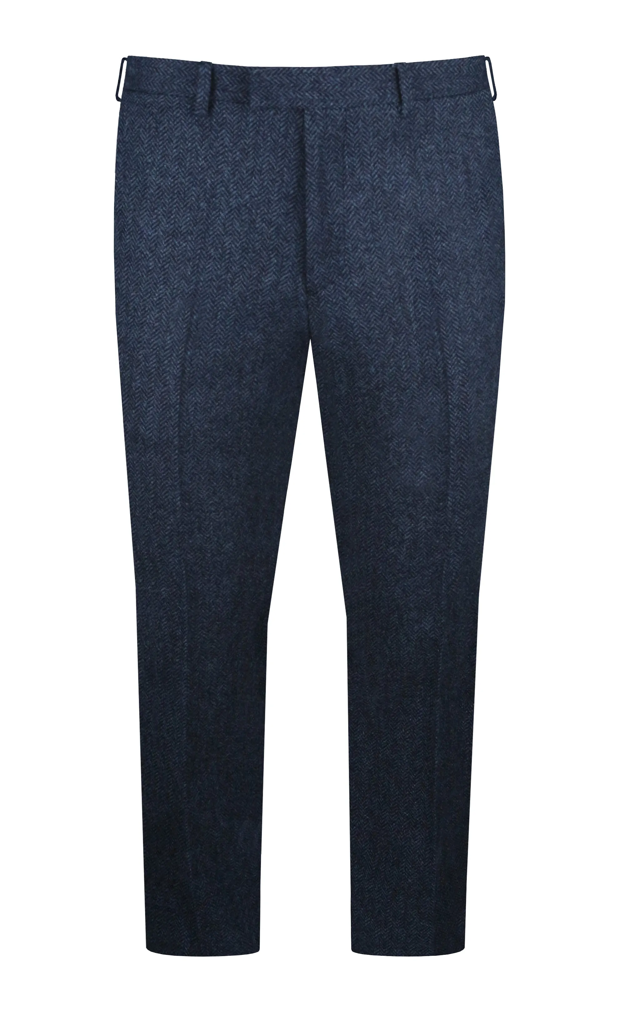 Torre Blue Herringbone Trousers Graf 320