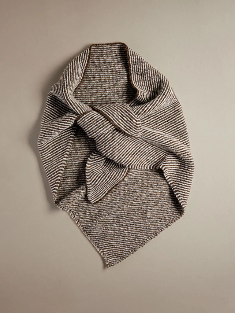 Triangle Scarf | Cedar Brown Stripe