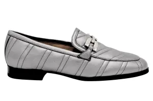 Unisa Dexter Pewter Quilted Leather Loafer