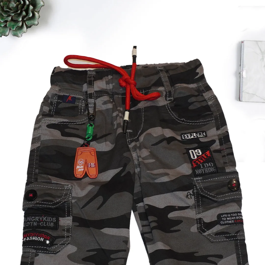 Unisex Multi Coloured Camouflage Print Pant