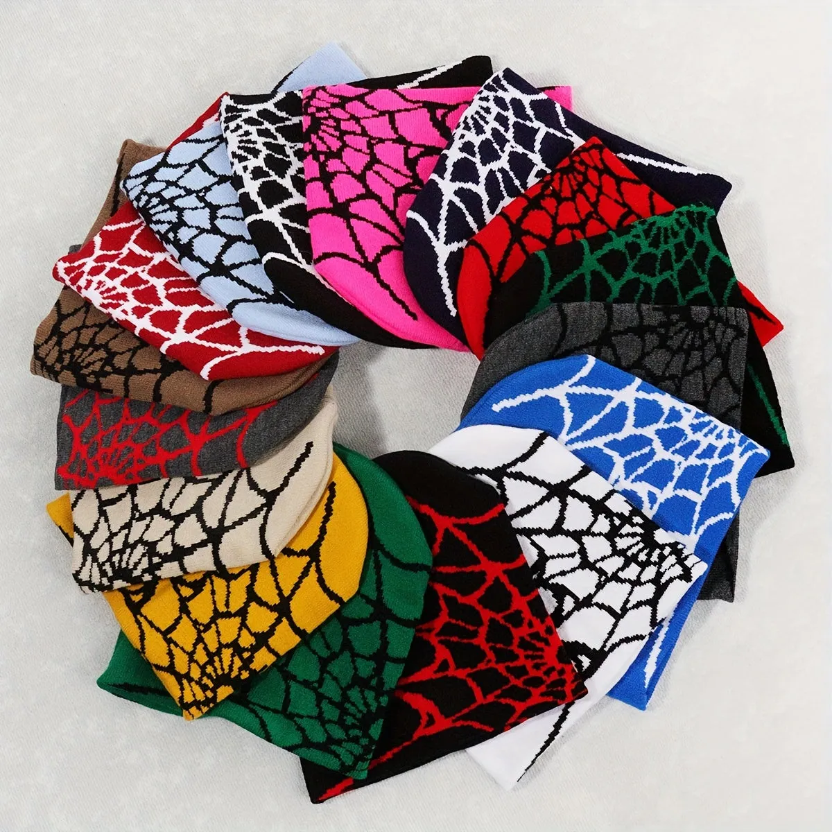 Unisex Spider Web Beanies Perfect Autumn  Winter Gifts