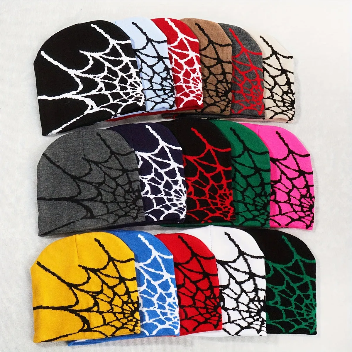 Unisex Spider Web Beanies Perfect Autumn  Winter Gifts