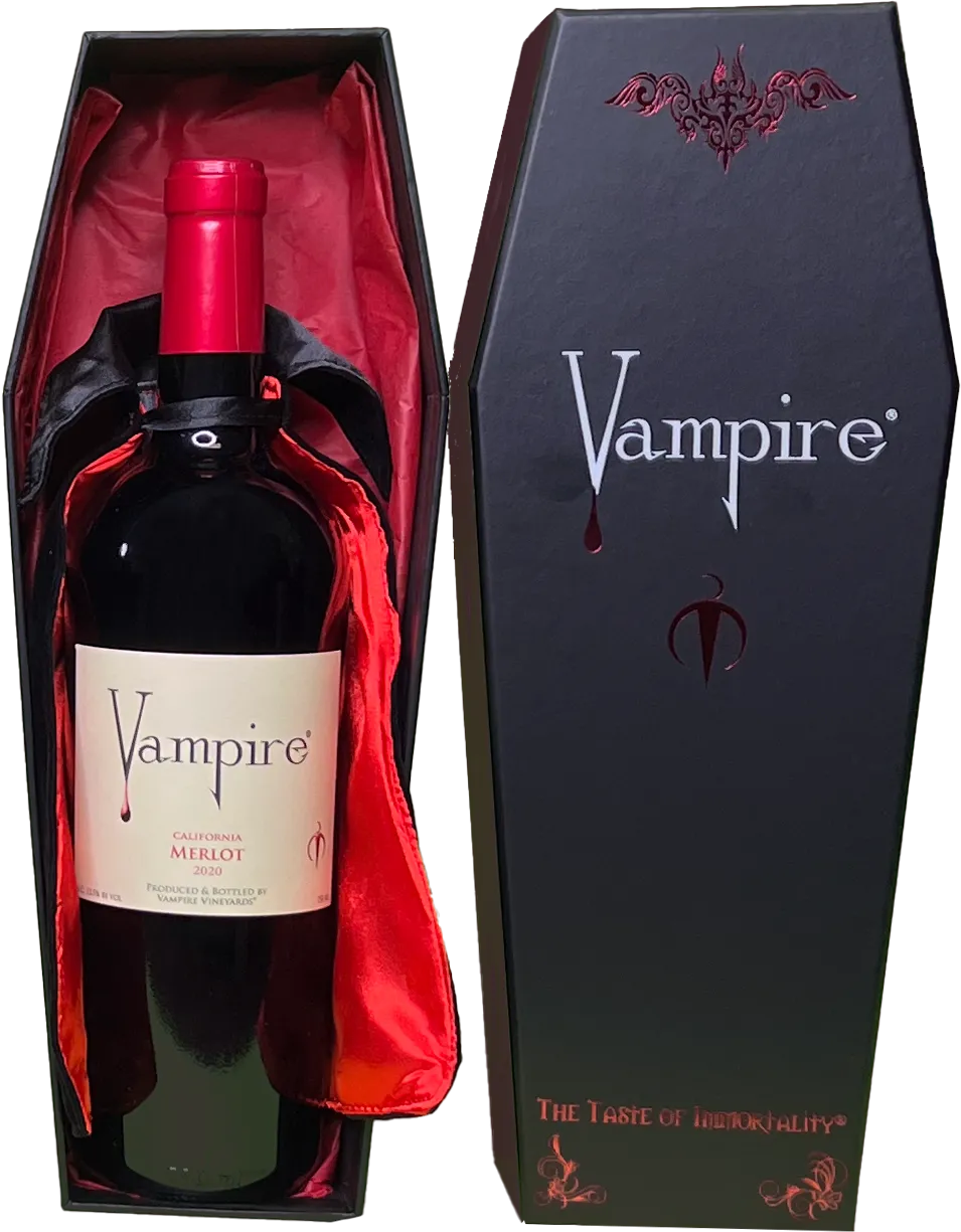 VAMPIRE® MERLOT WITH COFFIN & CAPE