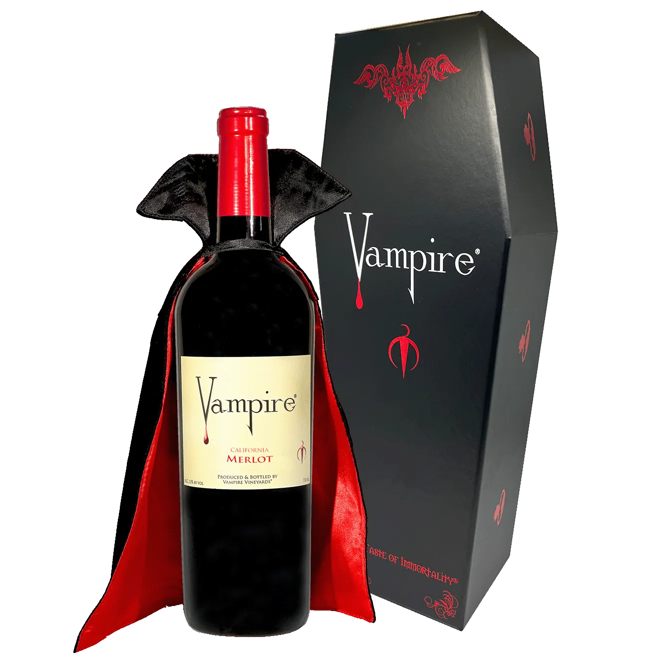 VAMPIRE® MERLOT WITH COFFIN & CAPE