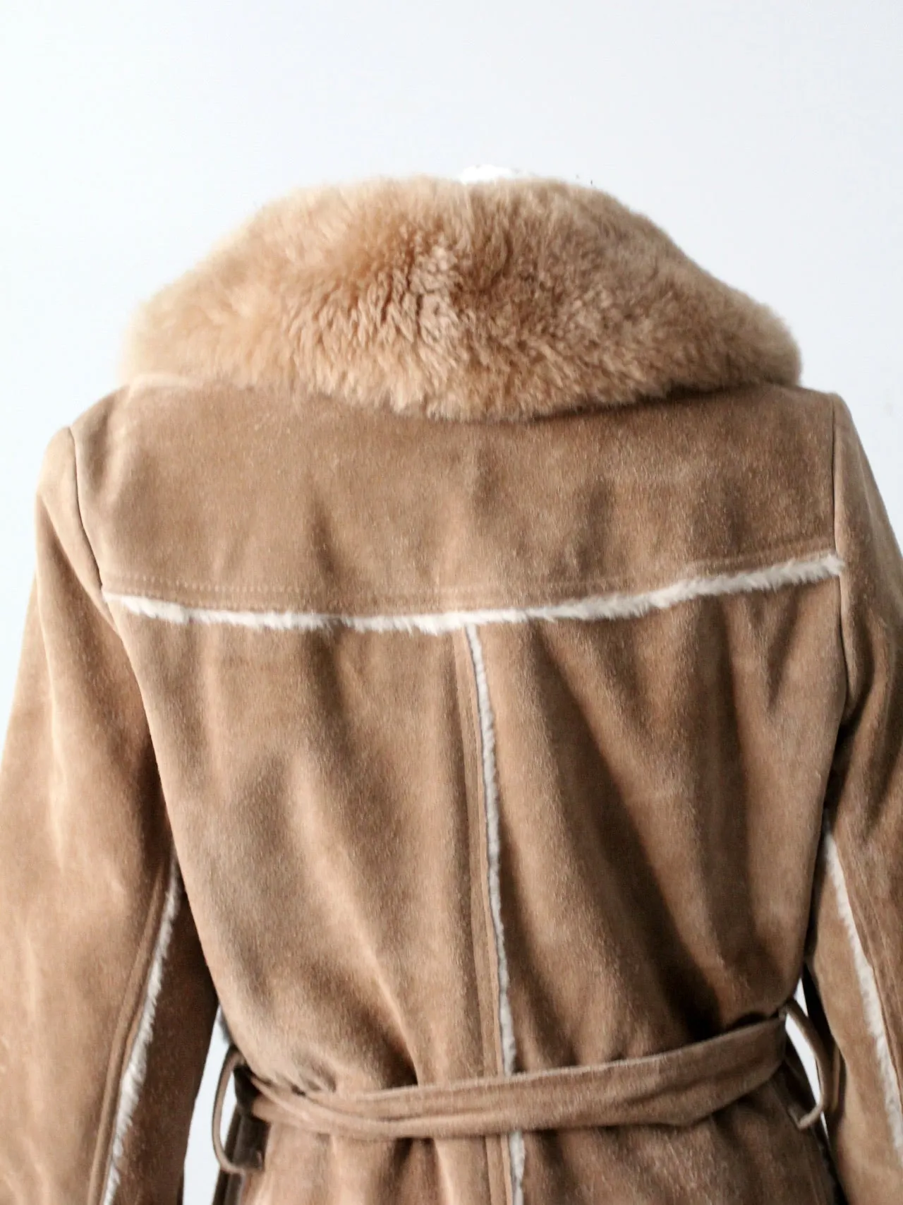 vintage 70s shearling full length coat