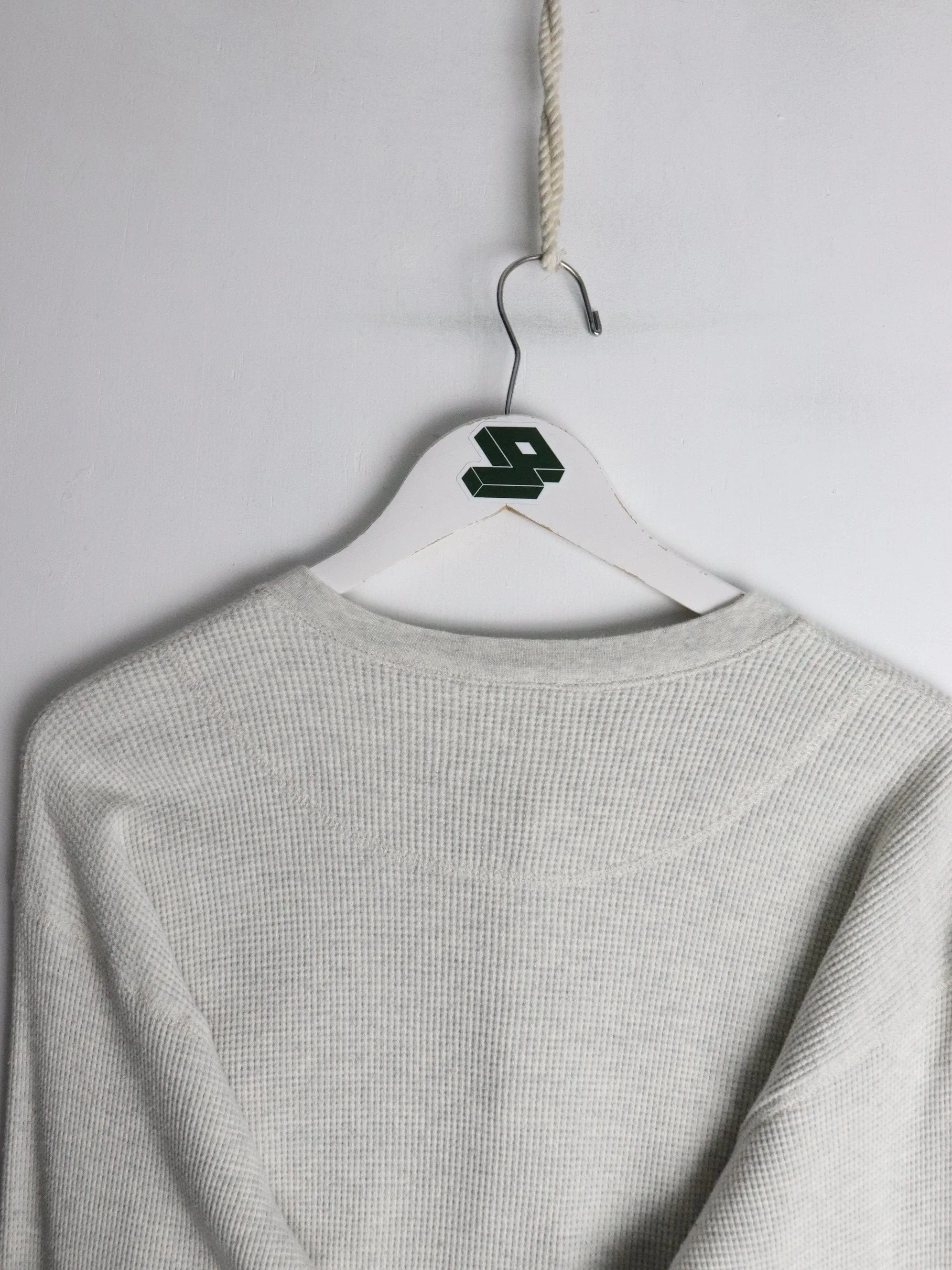 Vintage Disney Shirt Mens Medium Grey Thermal Henley