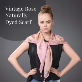 Vintage Rose Handmade Silk Natural Dyed Scarf