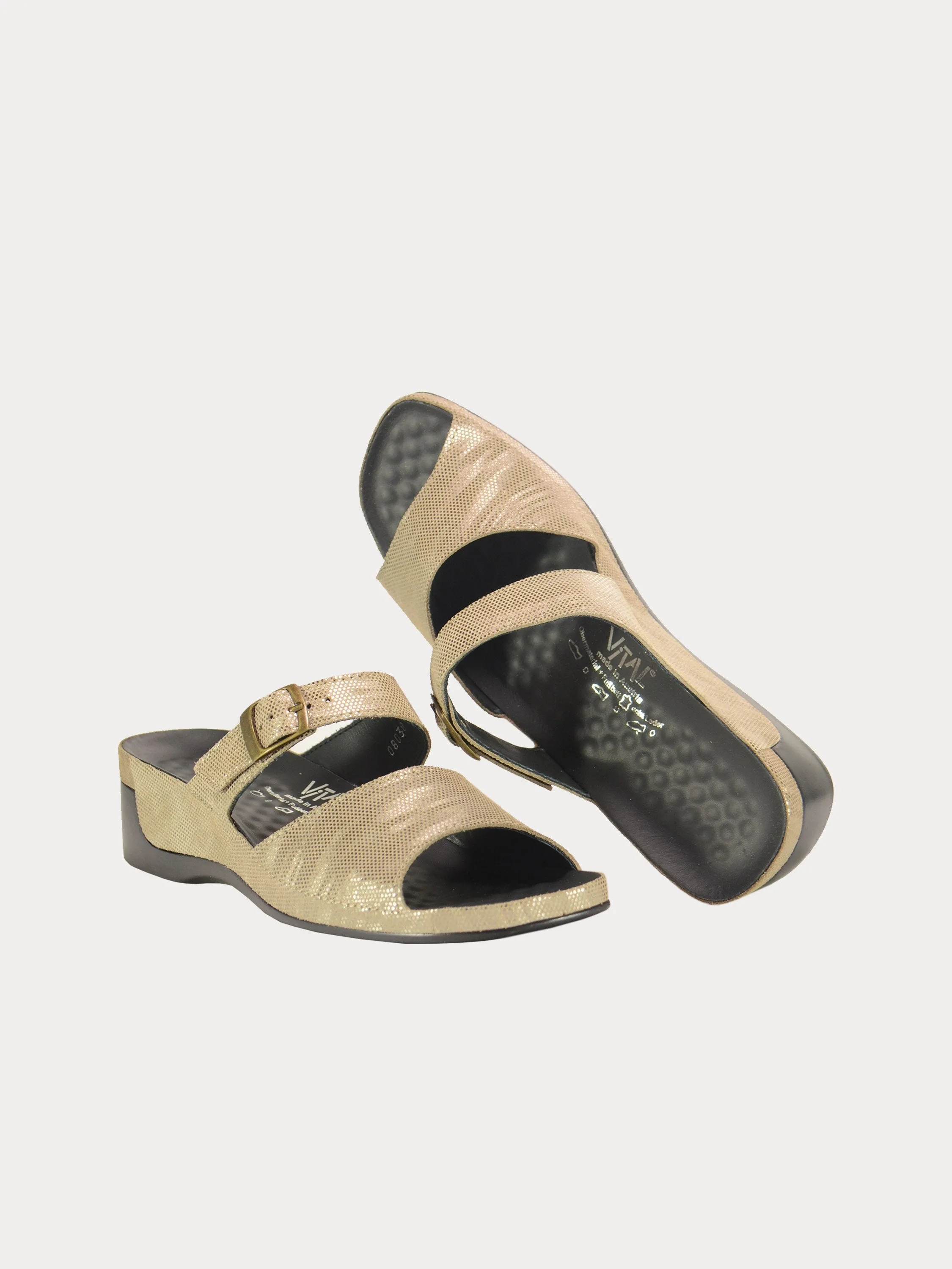 Vital Women's Cammo Slider Leather Sandals