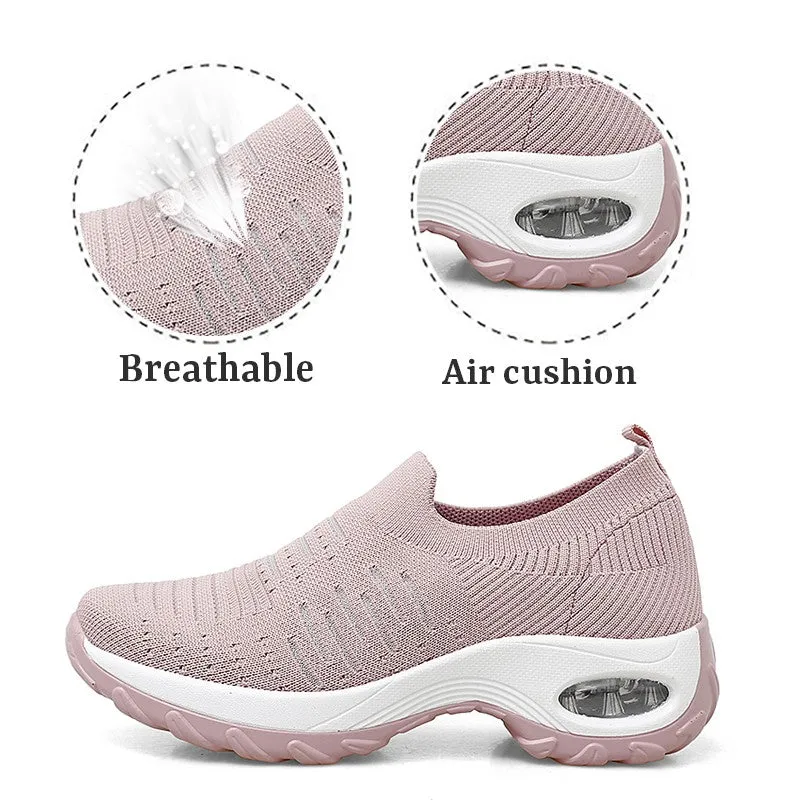 Women's air cushion elastic non-slip leisure sneakers CL