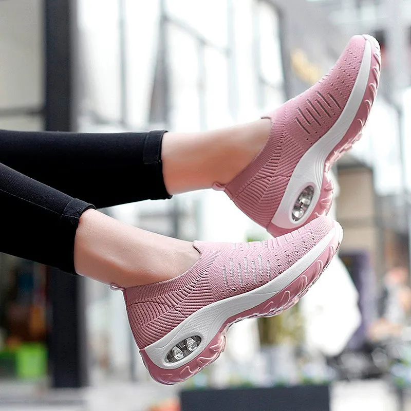 Women's air cushion elastic non-slip leisure sneakers CL