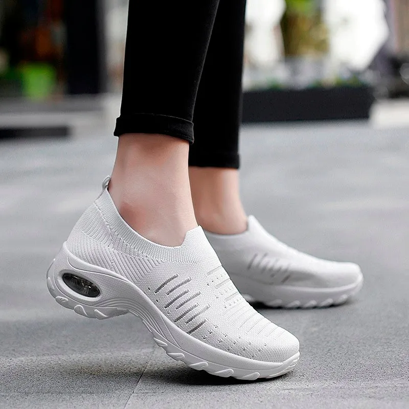 Women's air cushion elastic non-slip leisure sneakers CL