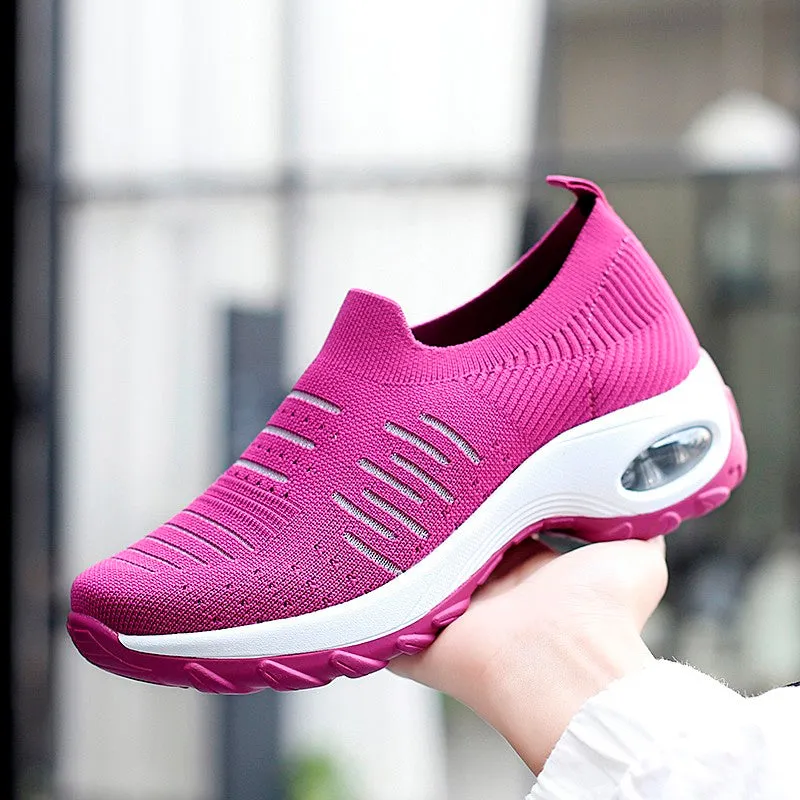 Women's air cushion elastic non-slip leisure sneakers CL