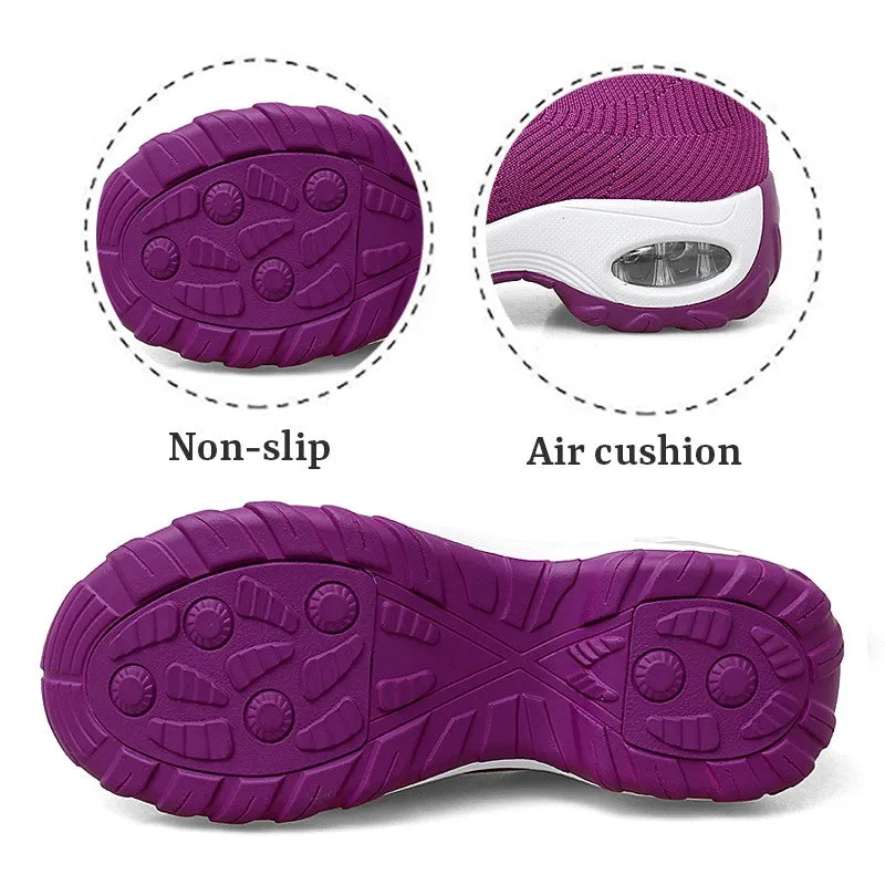 Women's air cushion elastic non-slip leisure sneakers CL