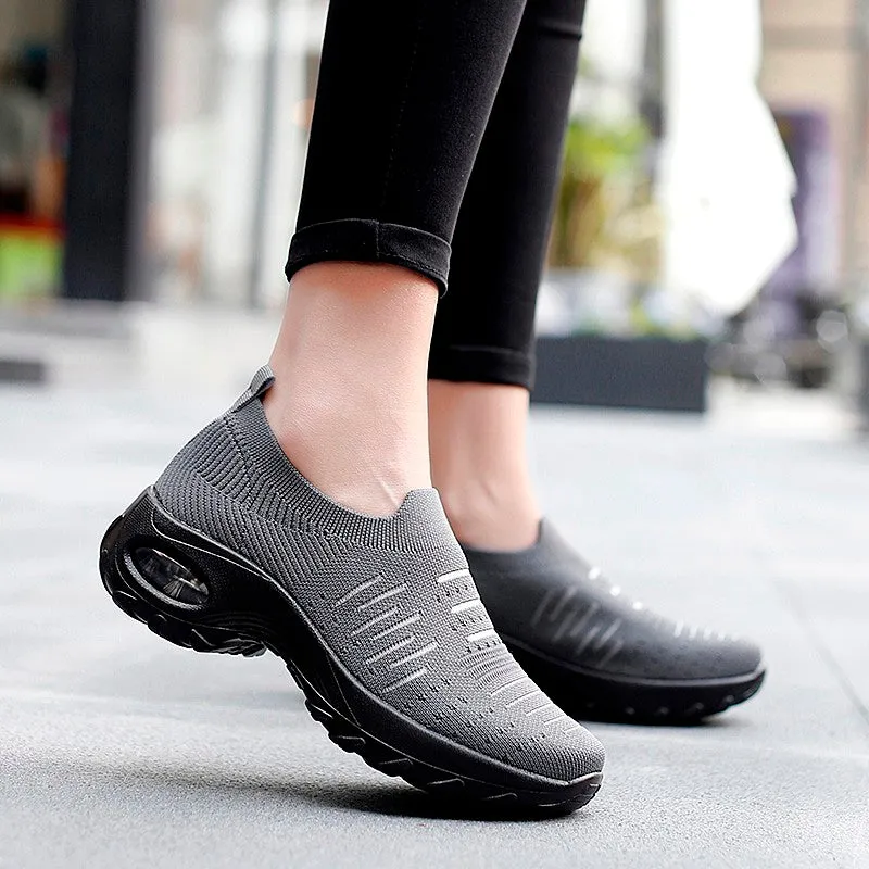 Women's air cushion elastic non-slip leisure sneakers CL