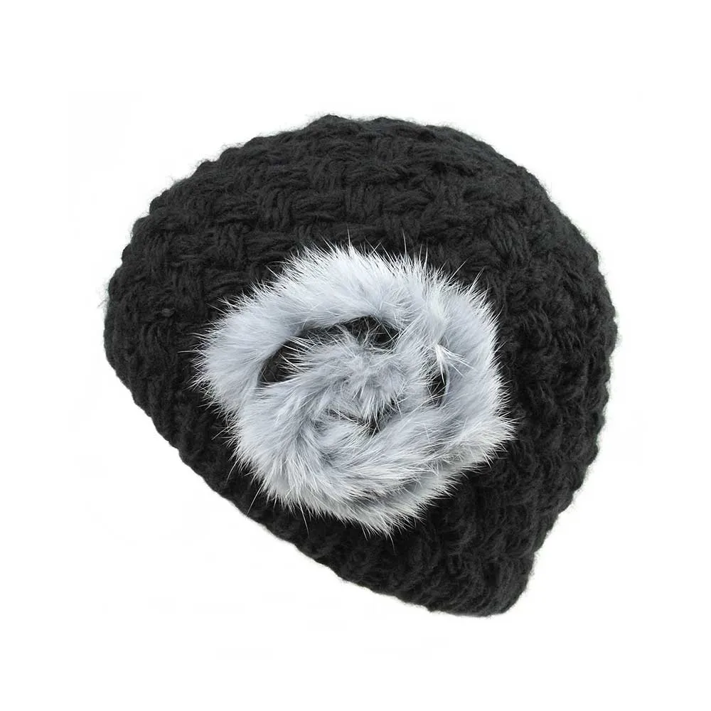 Women's Furry Fashion Knitted Beanie