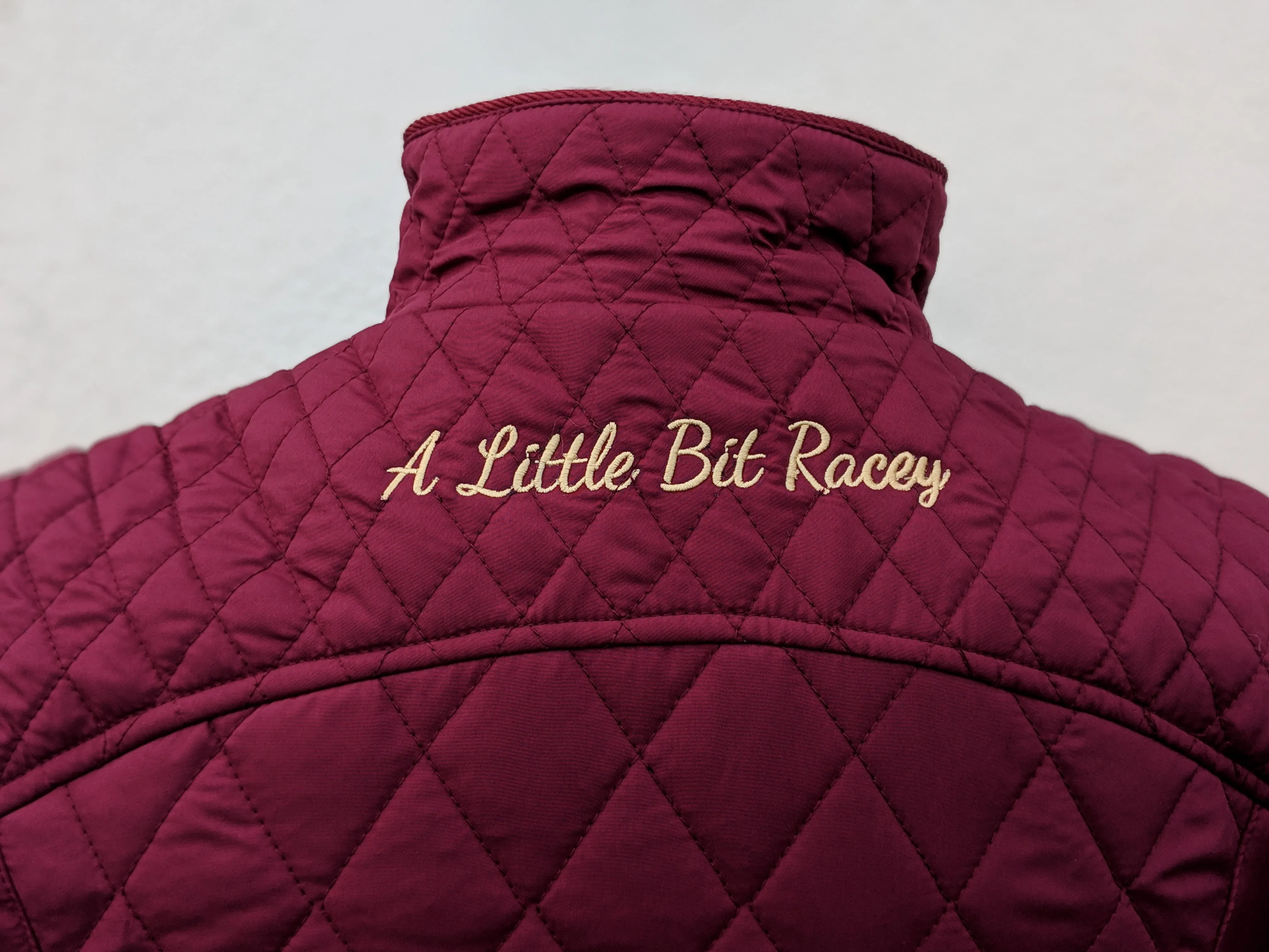 Womens Jacket - Burgundy - A Little Bit Racey