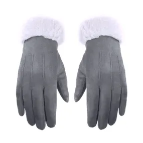 WST-01 Fleece Warm Gloves Autumn and Winter Touchscreen Cycling Gloves(Grey)